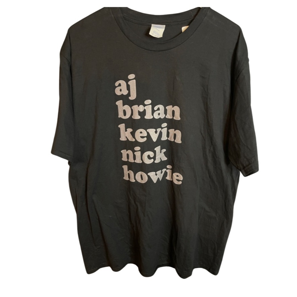 Backstreet Boys Concert Shirt: Felt Lettering with Names Adult Unisex Large